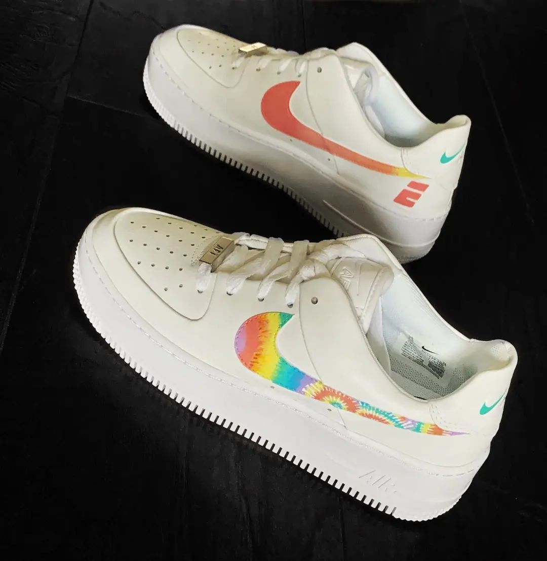 Pastel Swirls Custom Sneakers Air Force 1