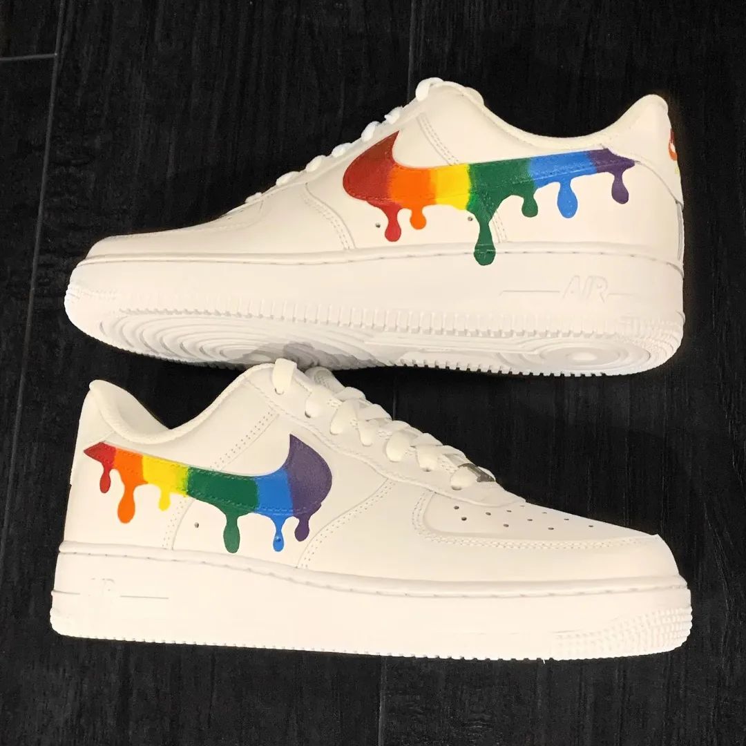 Rainbow Drip Custom Sneakers Air Force 1