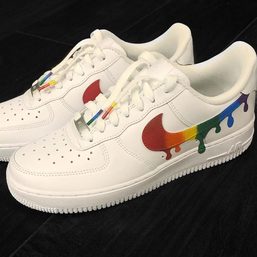 Rainbow Drip Custom Sneakers Air Force 1