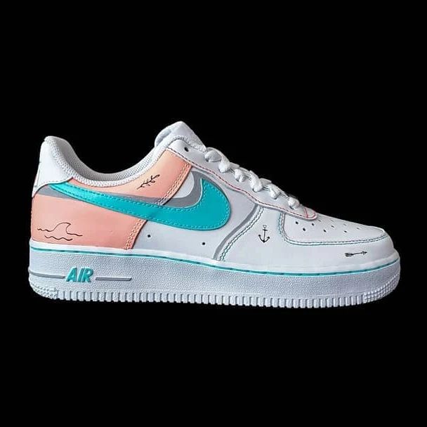 Pink Grey Shadow Custom Sneakers Air Force 1