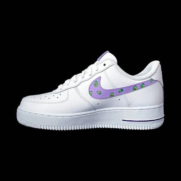 Purple Leave Custom Sneakers Air Force 1