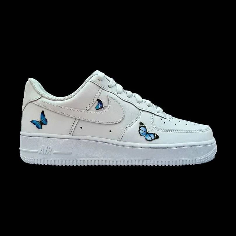 Blue Butterflies Custom Sneakers Air Force 1