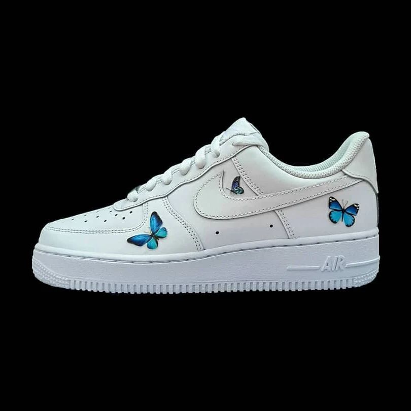 Blue Butterflies Custom Sneakers Air Force 1