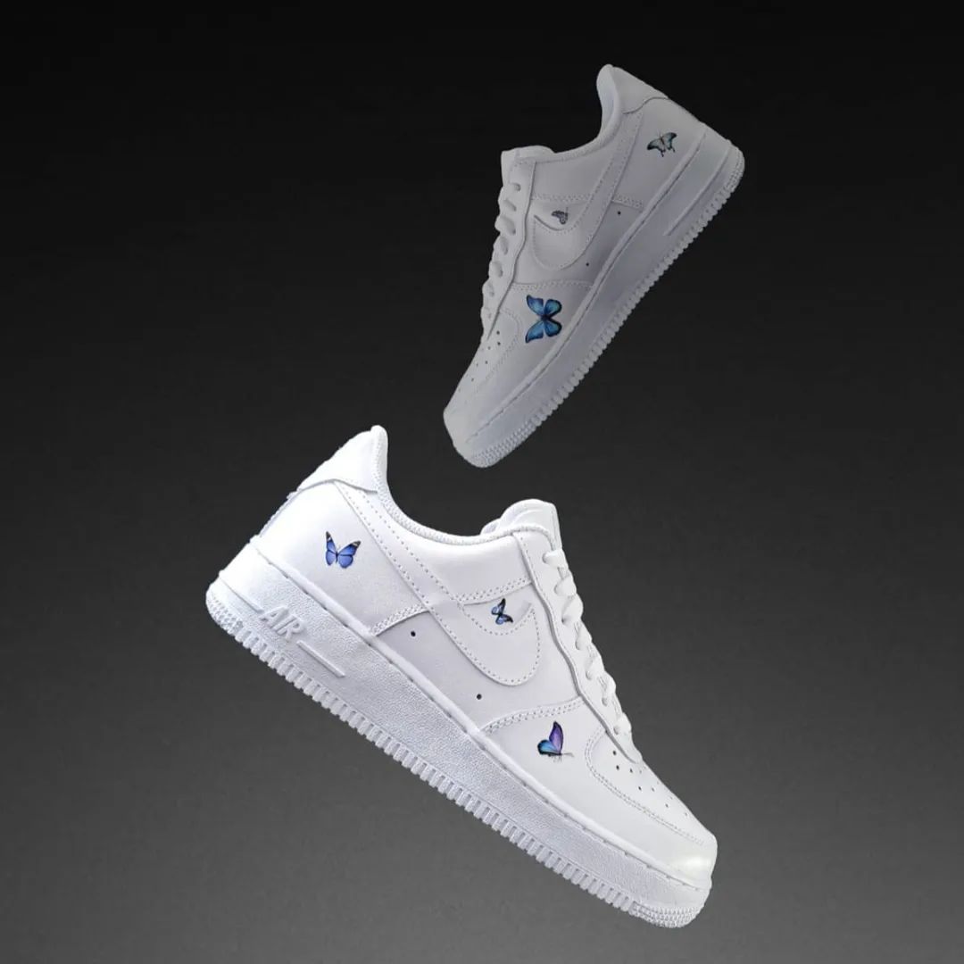 Blue Butterfly Custom Sneakers Air Force 1