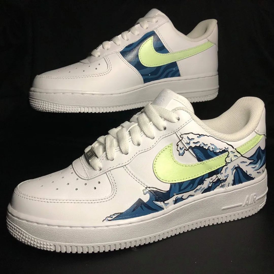 Kanagawa Wave Custom Sneakers Air Force 1