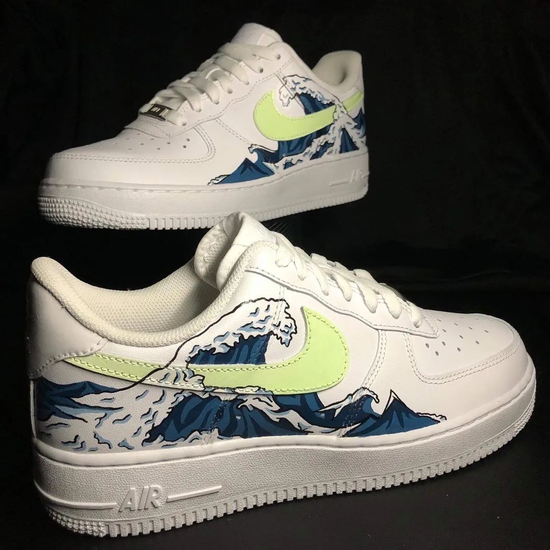 Kanagawa Wave Custom Sneakers Air Force 1