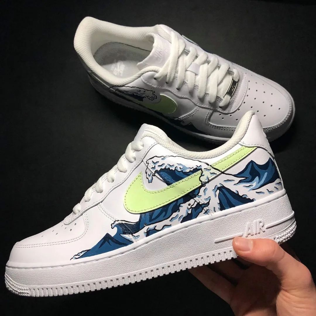 Kanagawa Wave Custom Sneakers Air Force 1