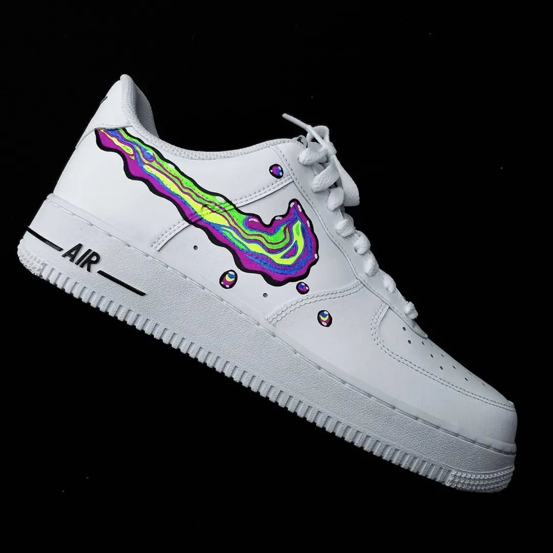 Neon Dripping Custom Sneakers Air Force 1