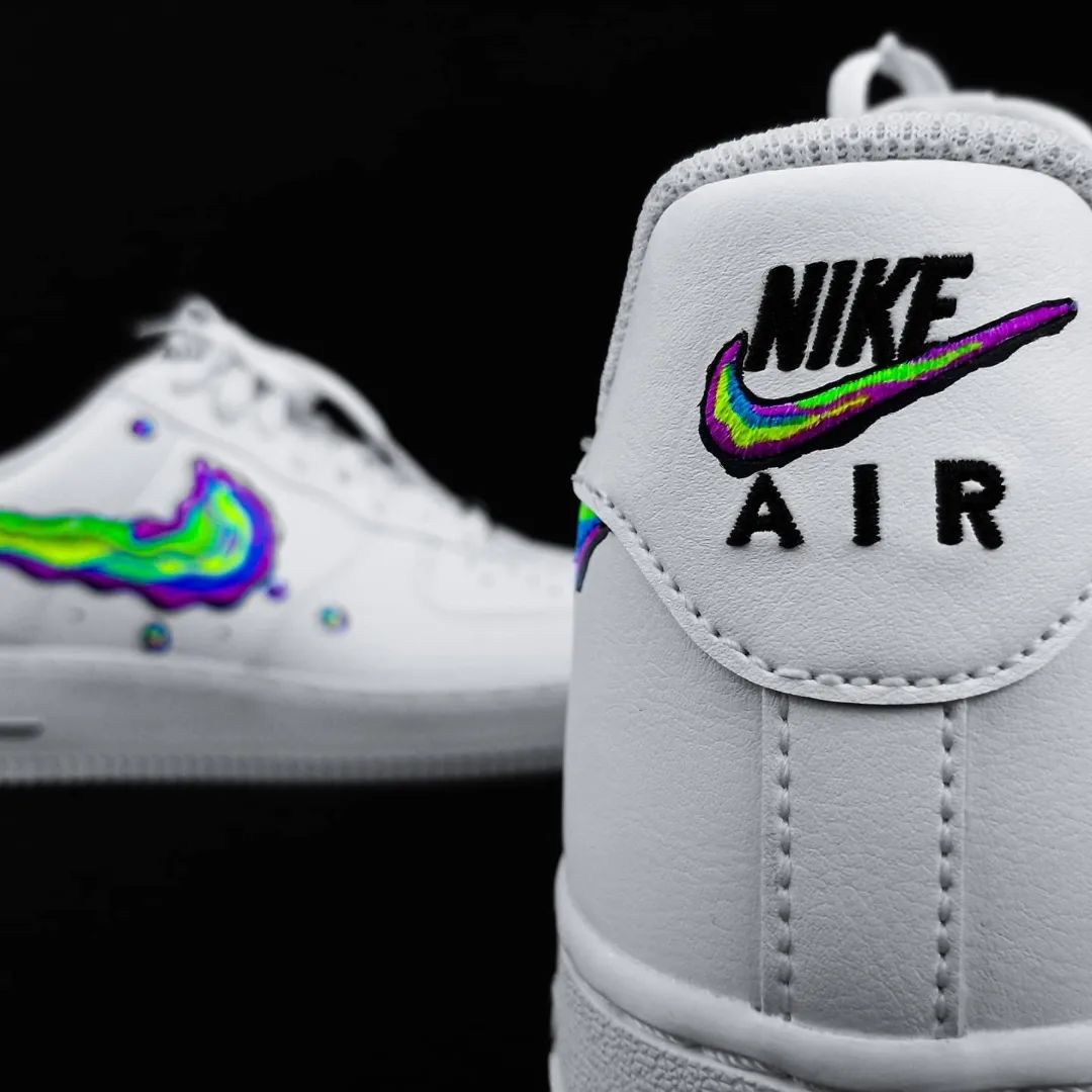 Neon Dripping Custom Sneakers Air Force 1