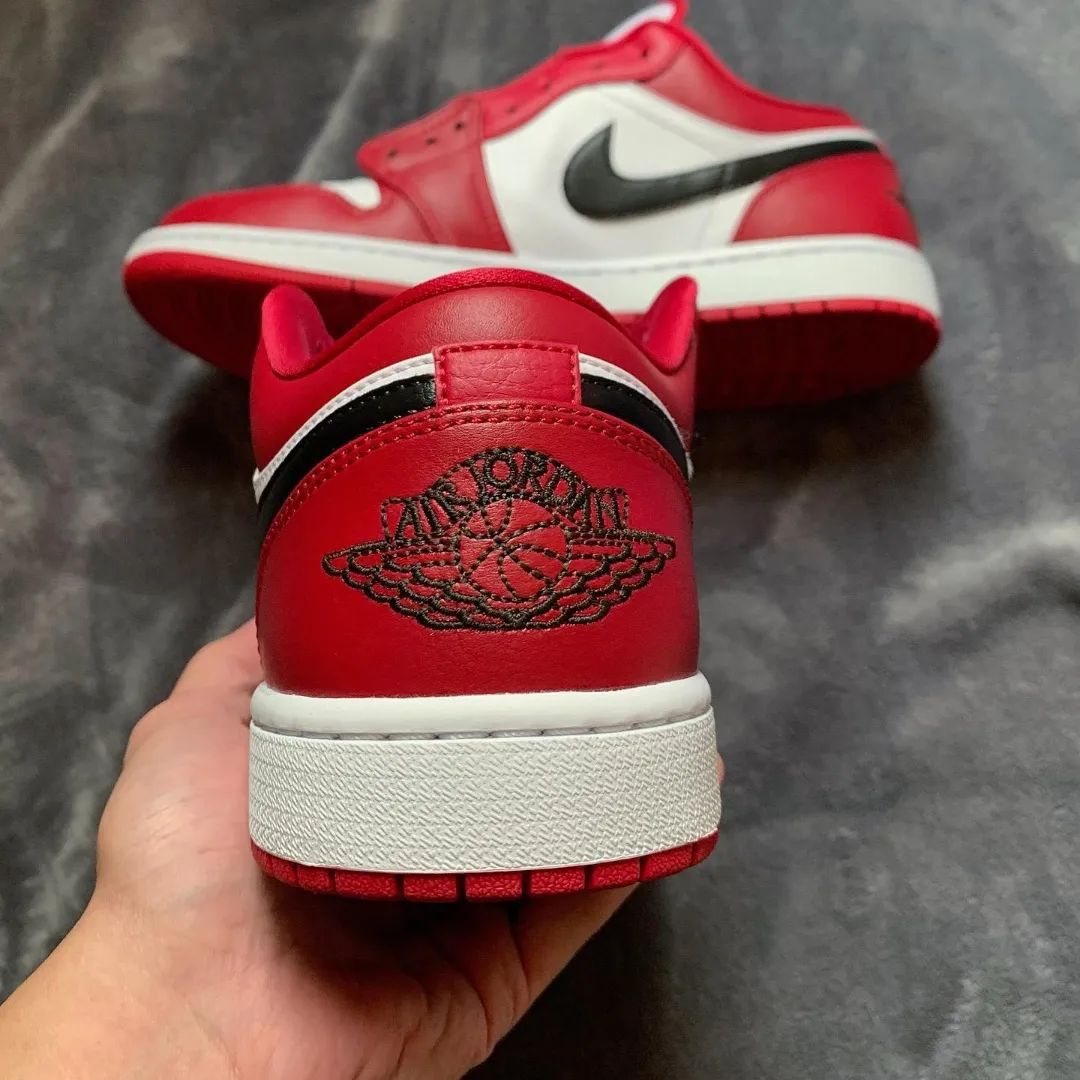 Red Black Custom Sneakers Air Jordan 1 Low