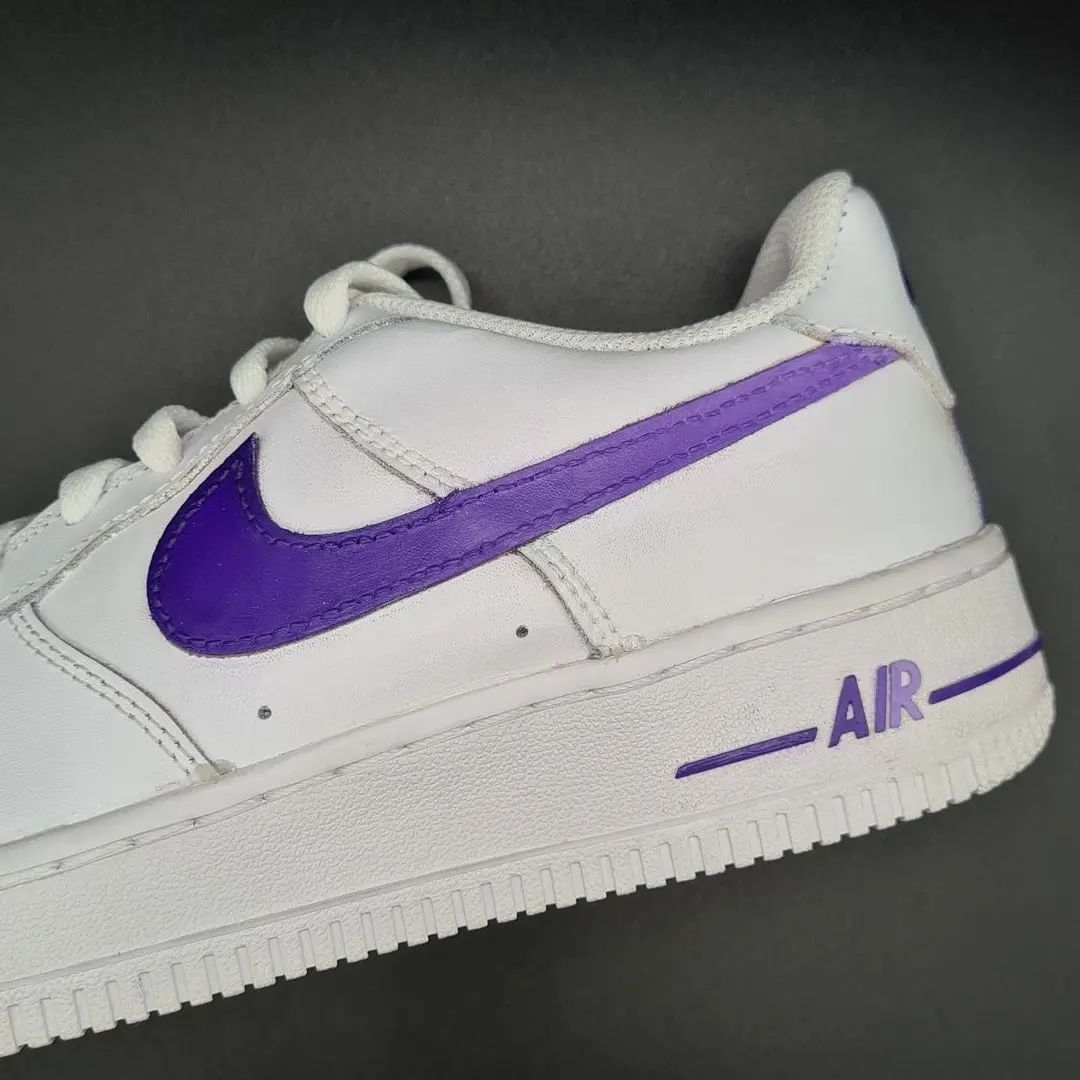 Purple Green Custom Sneakers Air Force 1