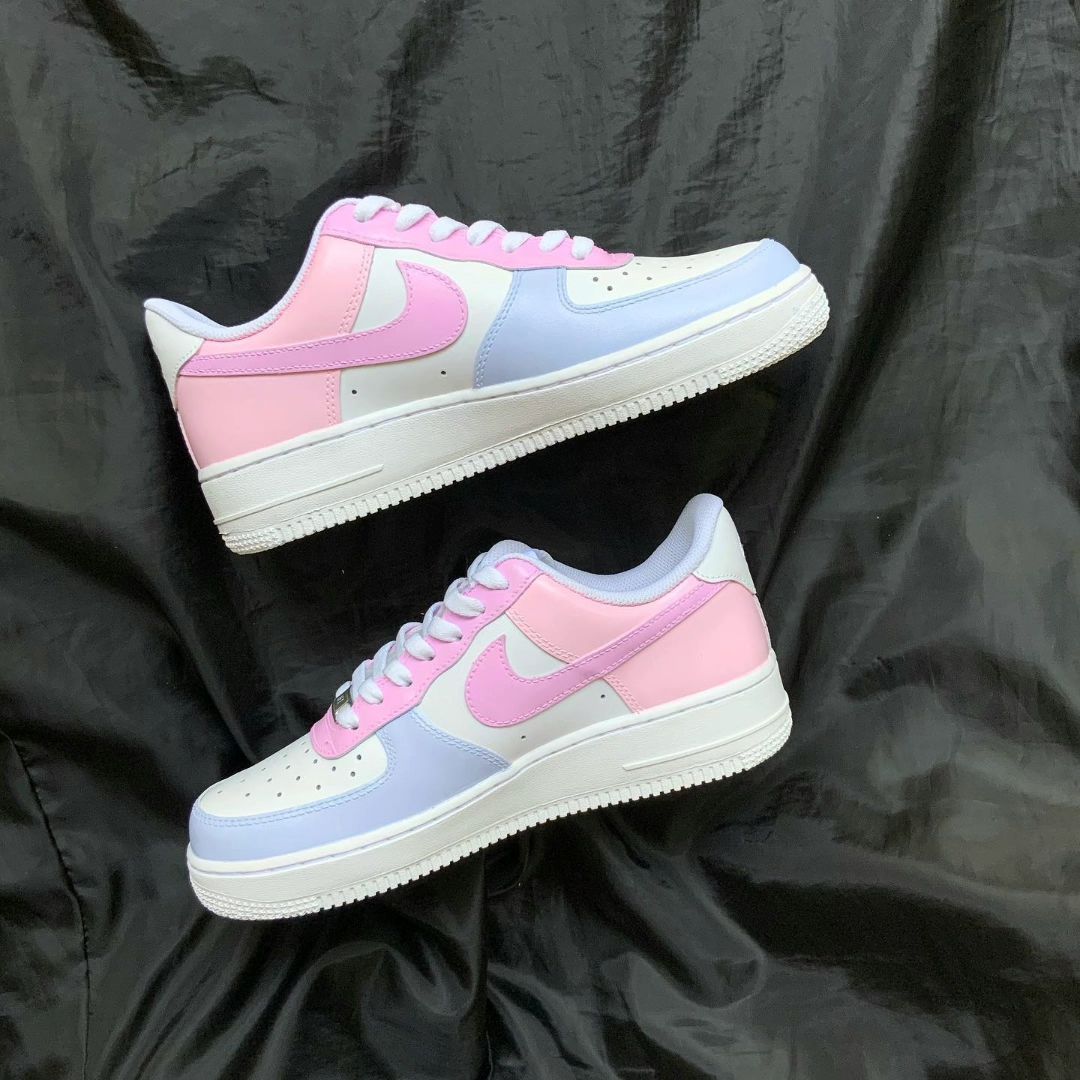 Pink Purple Custom Sneakers Air Force 1