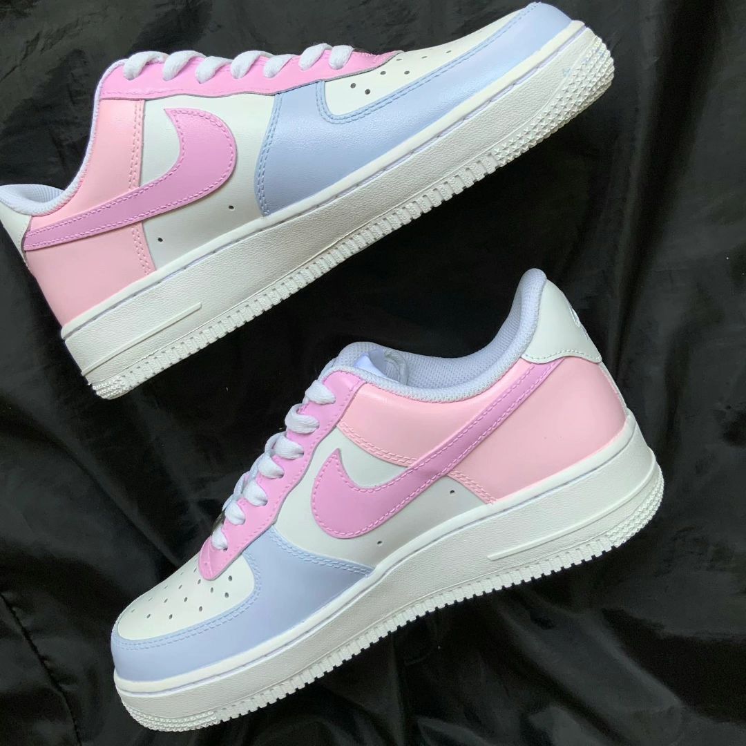 Pink Purple Custom Sneakers Air Force 1