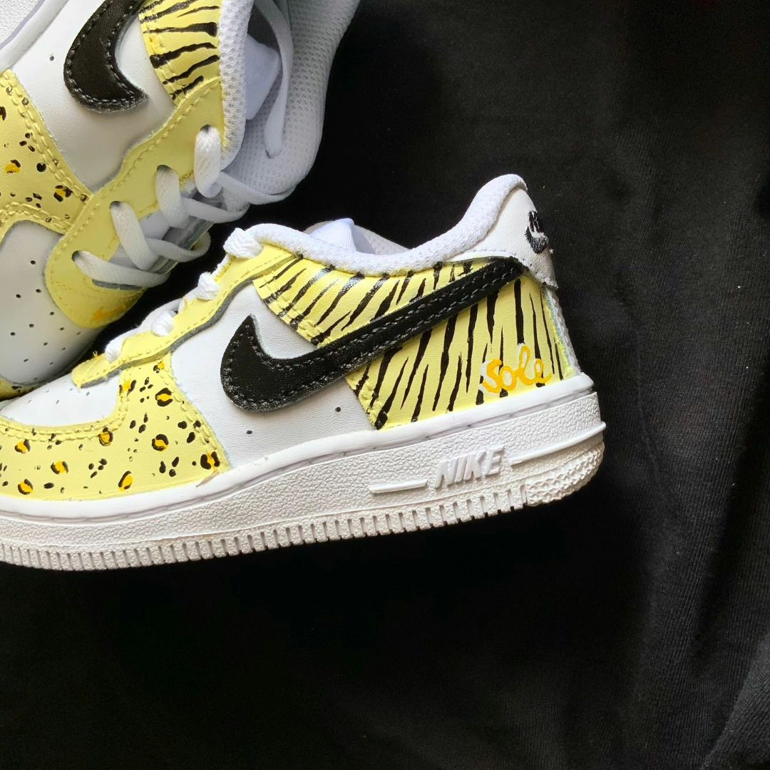 Yellow Leopard Custom Sneakers Air Force 1