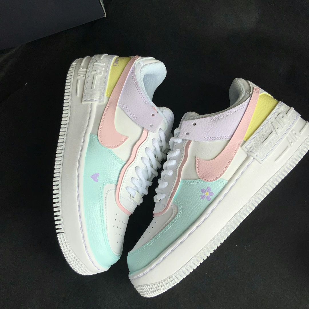 Pastel Flower Shadow Custom Sneakers Air Force 1