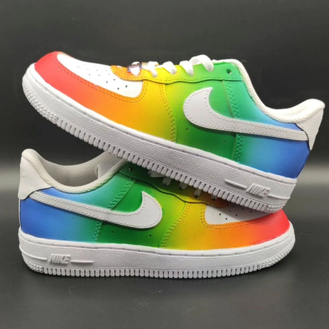 Rainbow Gradient Custom Sneakers Air Force 1