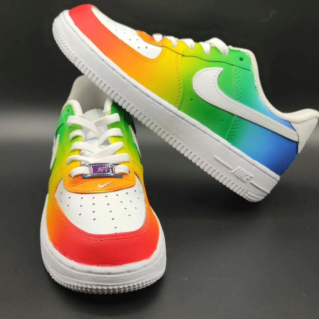 Rainbow Gradient Custom Sneakers Air Force 1