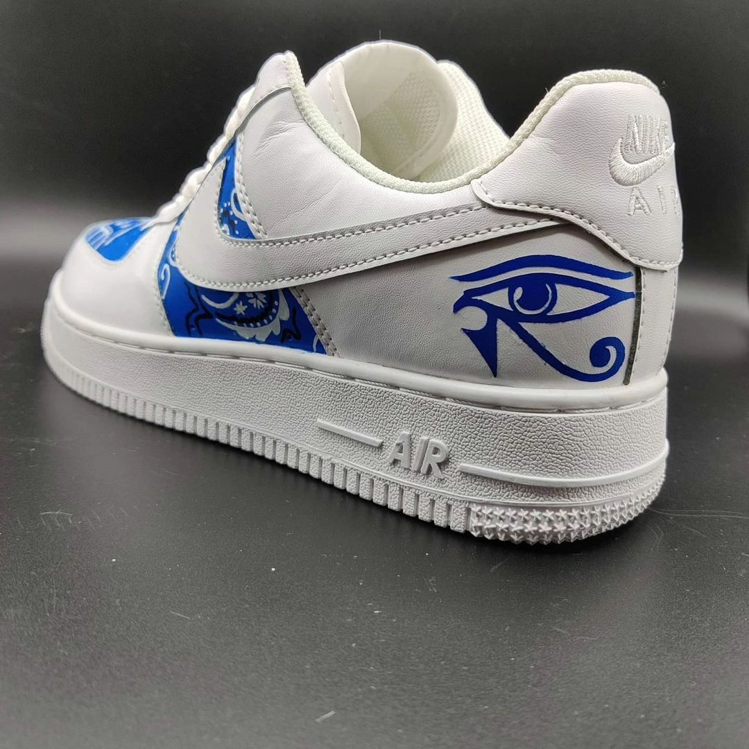 Blue Bandana Custom Sneakers Air Force 1