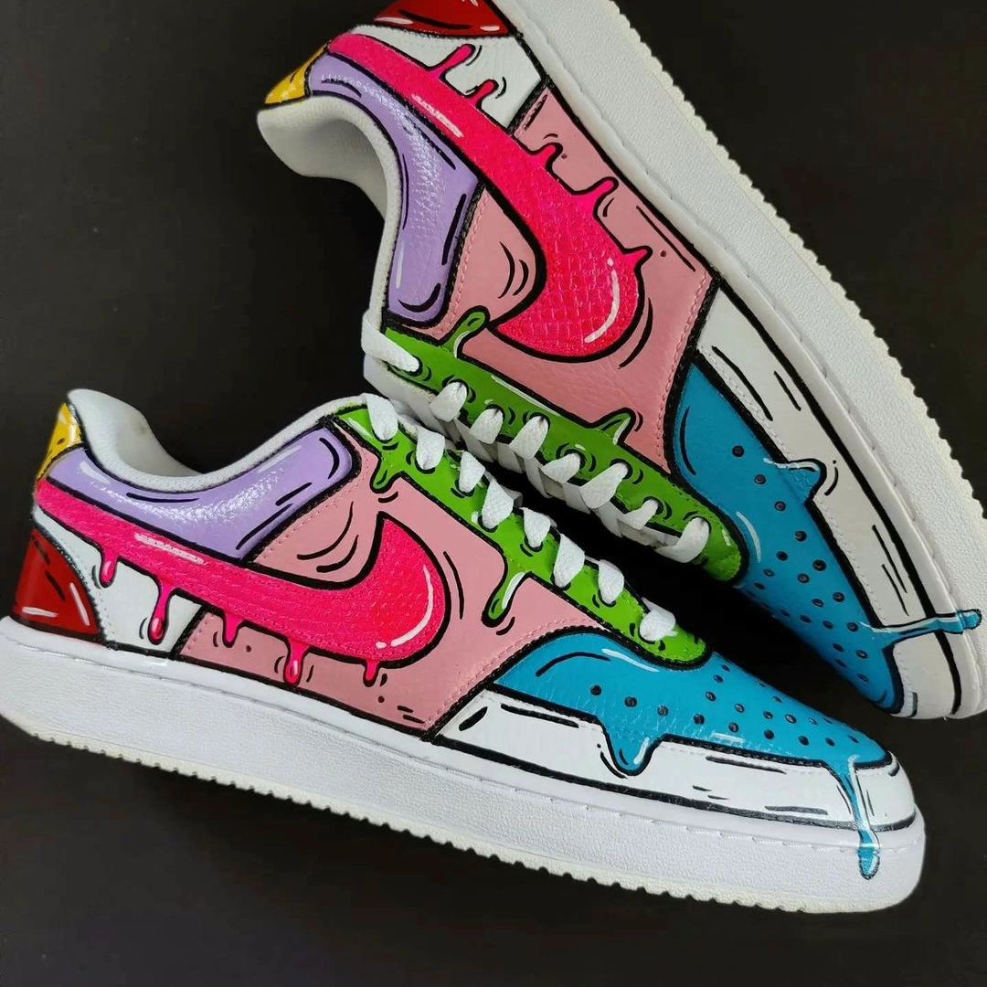 Colorful Cartoon Dripping Custom Sneakers Nike Count