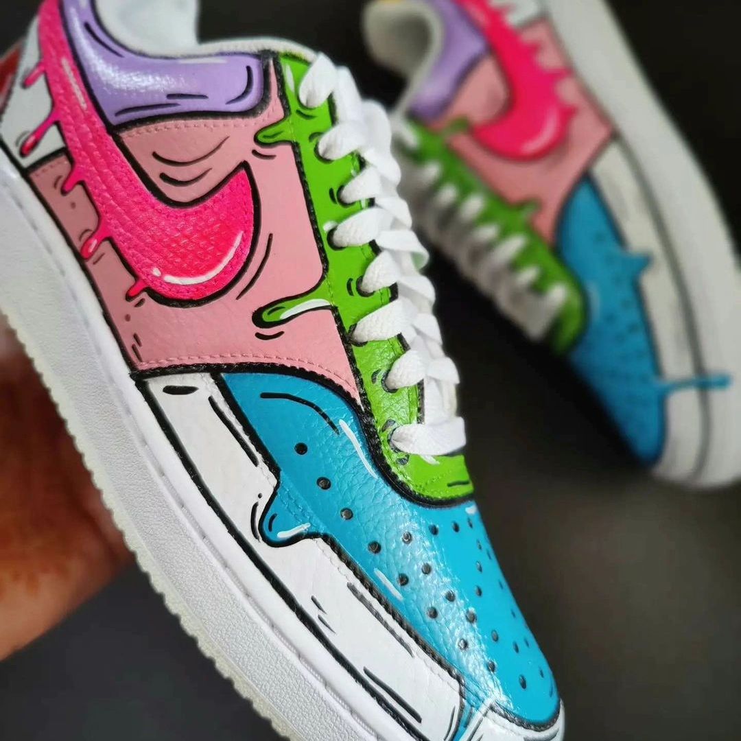 Colorful Cartoon Dripping Custom Sneakers Nike Count