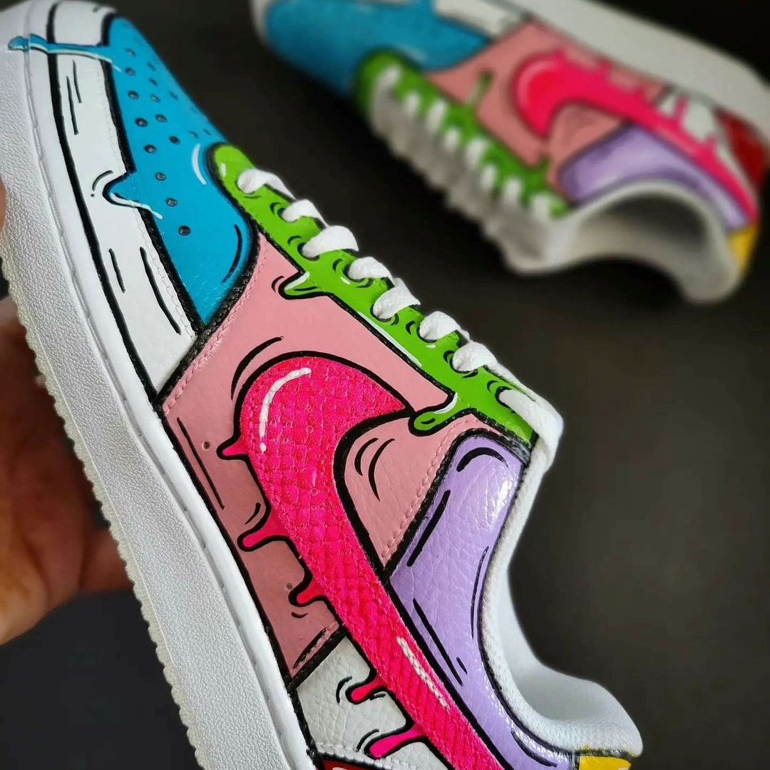 Colorful Cartoon Dripping Custom Sneakers Nike Count