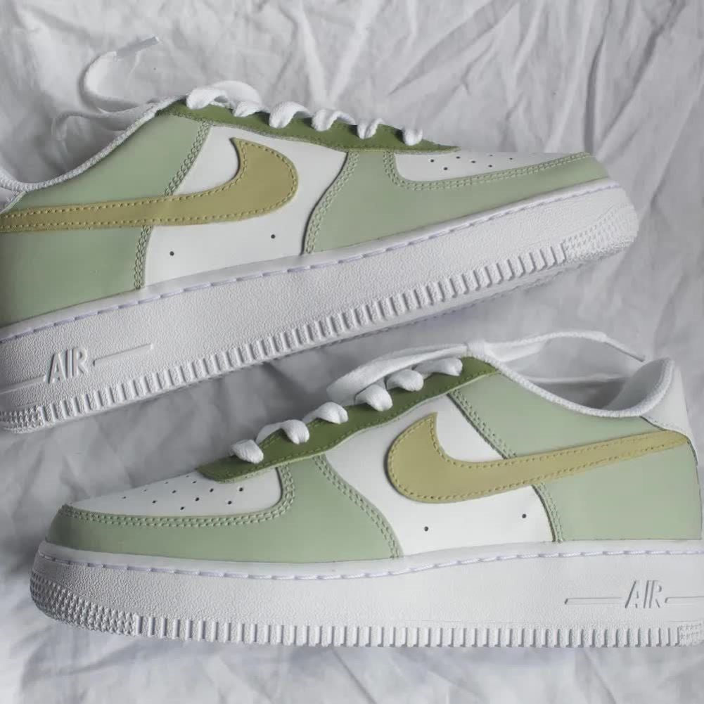 Dark Green Custom Sneakers Air Force 1