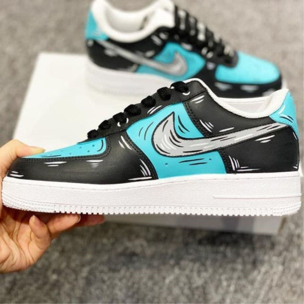 Cartoon Tricolor Custom Sneakers Air Force 1