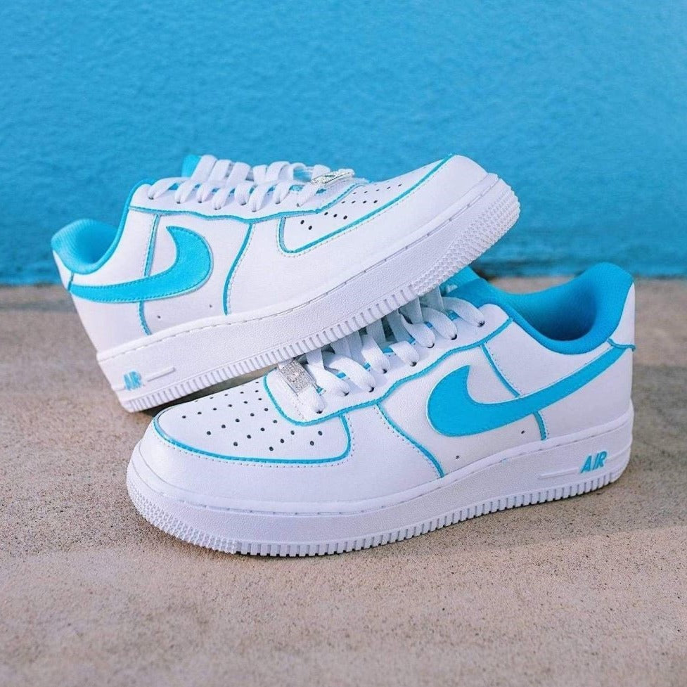 Blue Lines Custom Sneakers Air Force 1