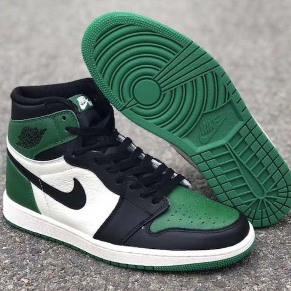 Green Black Sneakers Custom Air Jordan 1