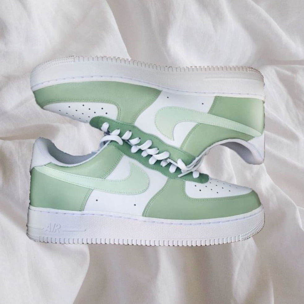 Sage Green Custom Sneakers Air Force 1