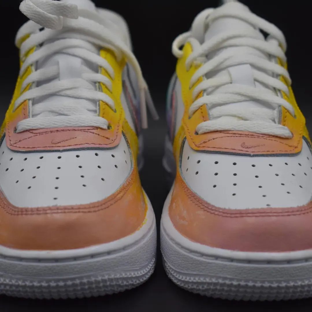 Colorful Gradient Painting Custom Sneakers Air Force 1