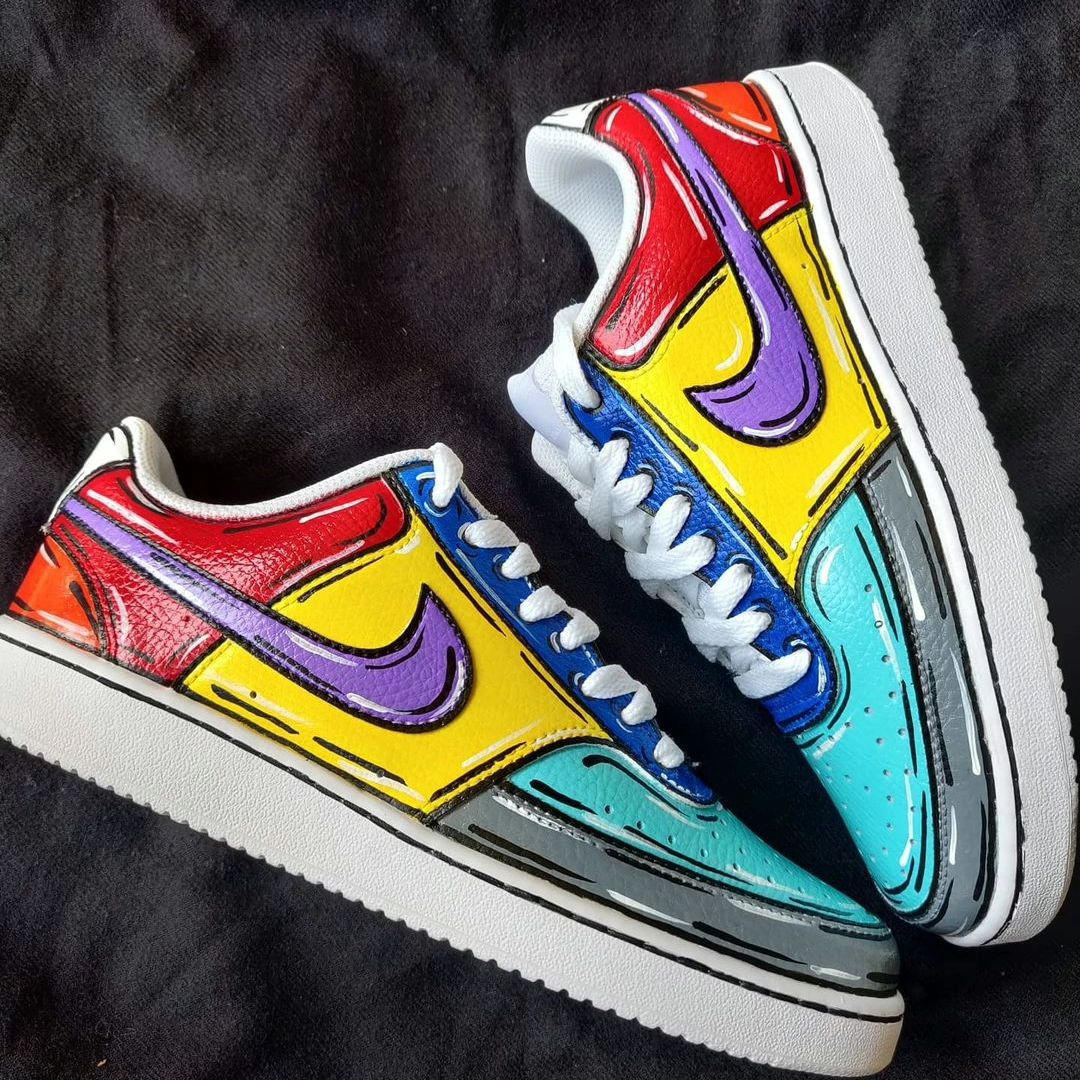 Dark Cartoon Doodle Custom Sneakers Nike Count