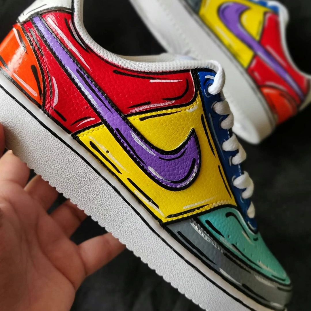 Dark Cartoon Doodle Custom Sneakers Nike Count