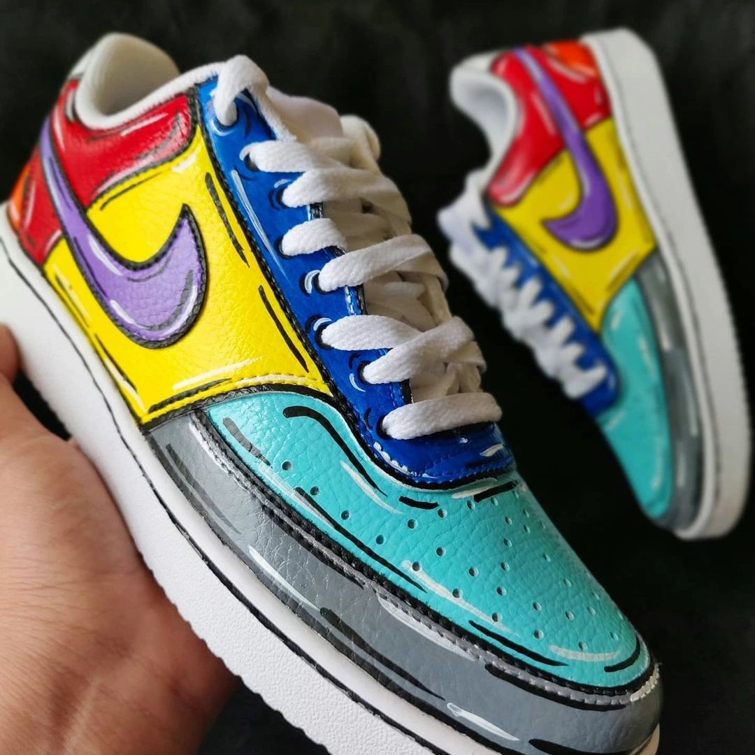 Dark Cartoon Doodle Custom Sneakers Nike Count