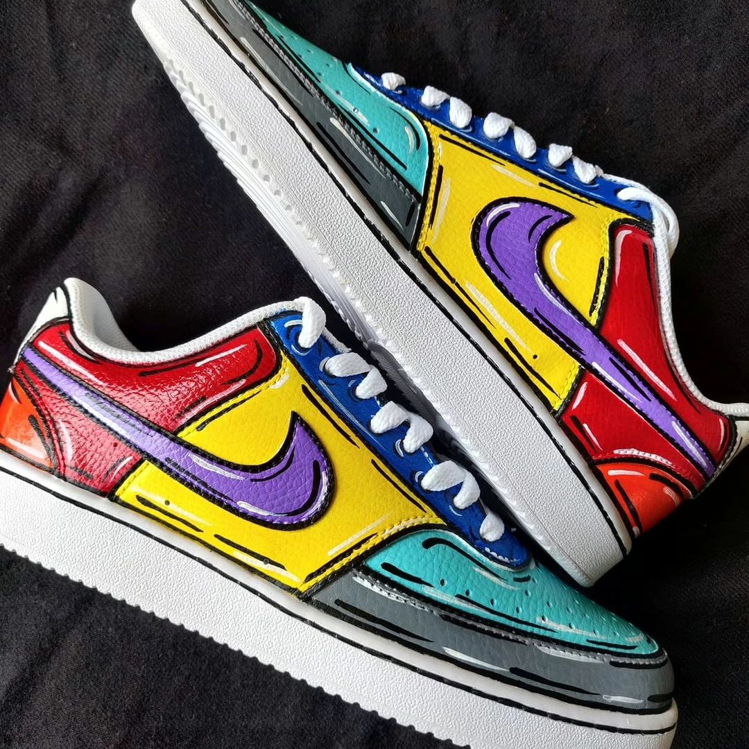 Dark Cartoon Doodle Custom Sneakers Nike Count