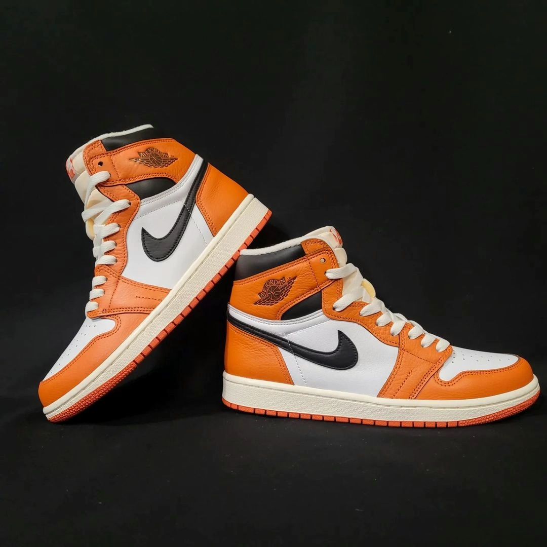 Orange Custom Sneakers Air Jordan 1