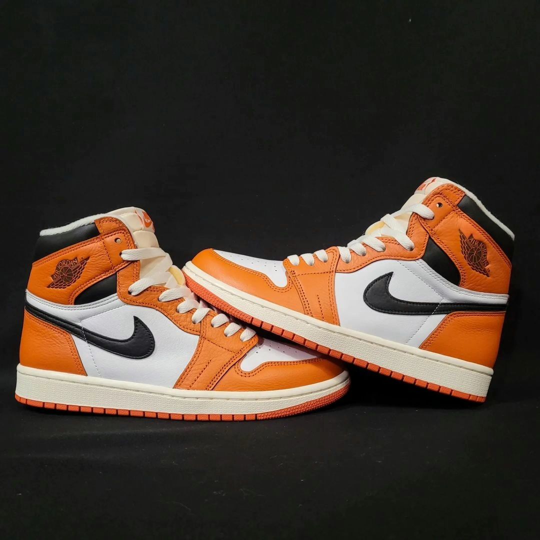 Orange Custom Sneakers Air Jordan 1