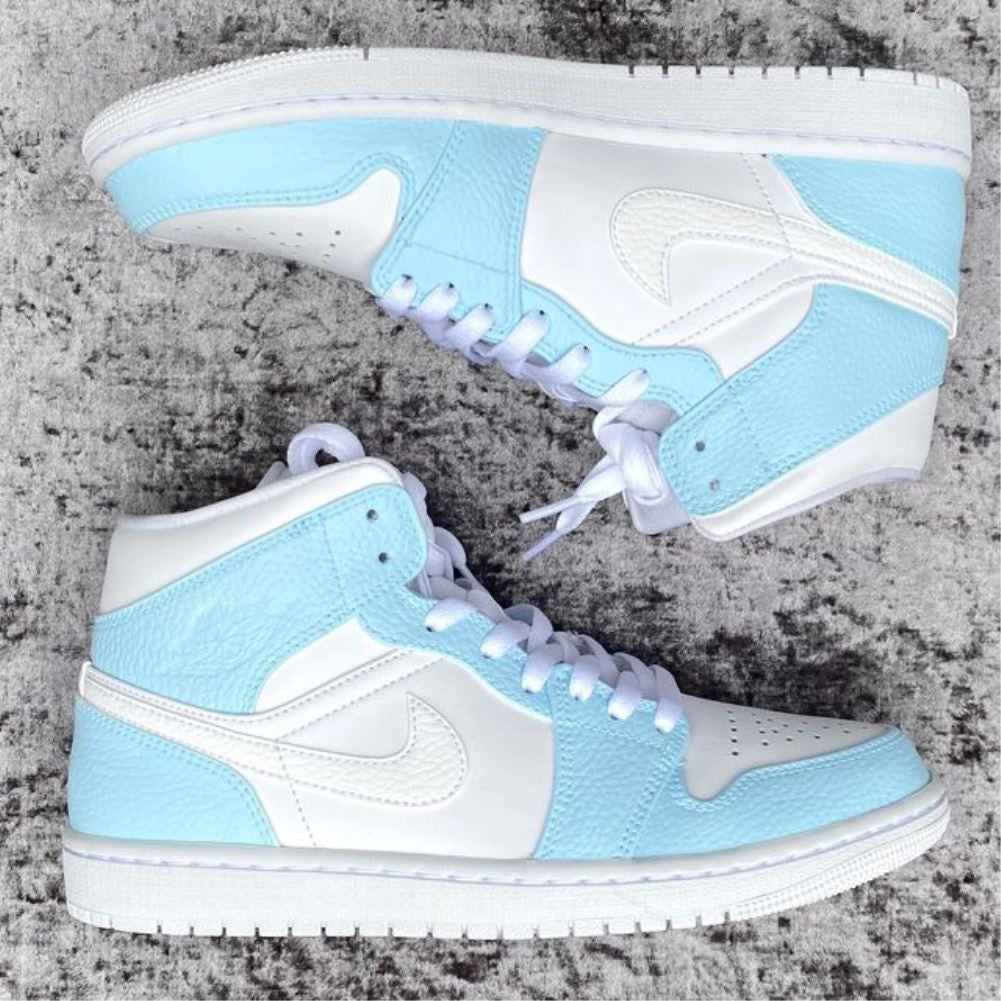 Soft Blue Custom Sneakers Air Jordan 1