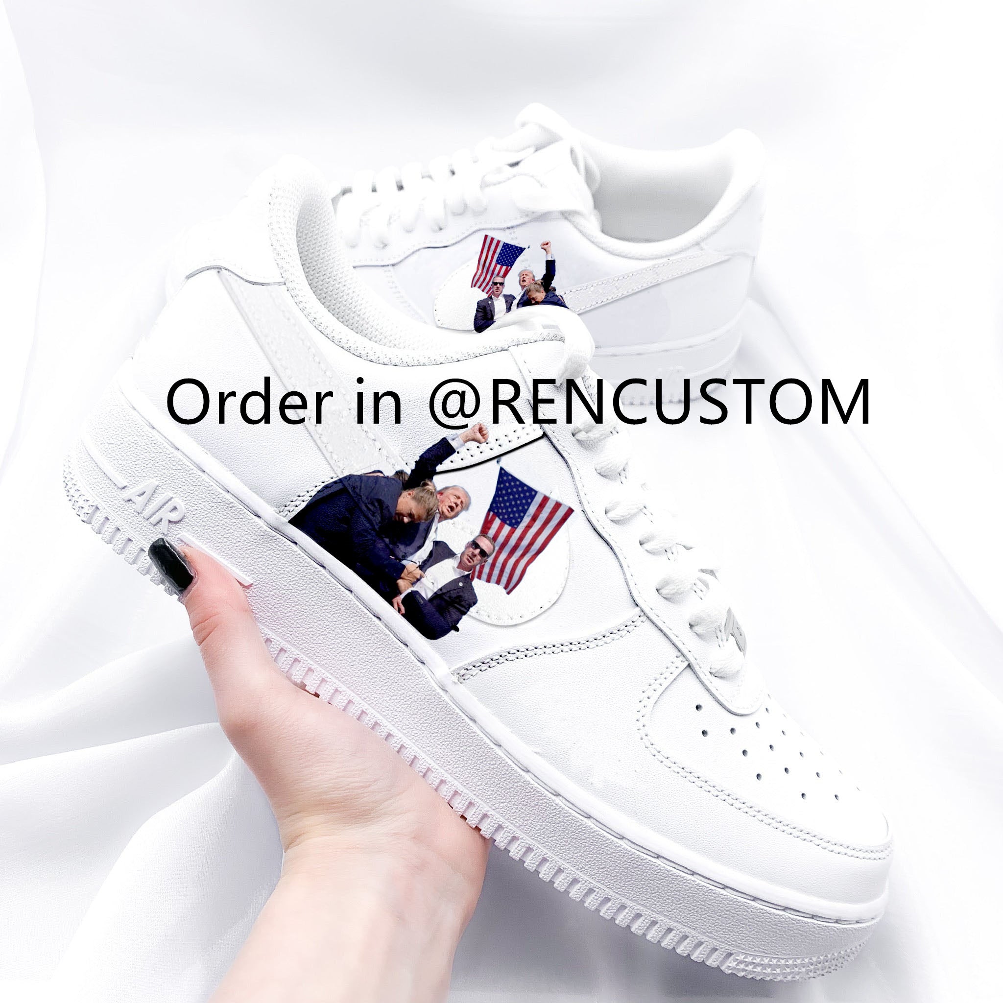 Trump Shooting Custom Sneakers Air Force 1