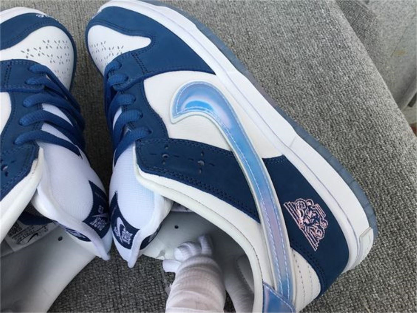 Blue Reflective Custom Sneakers Dunk