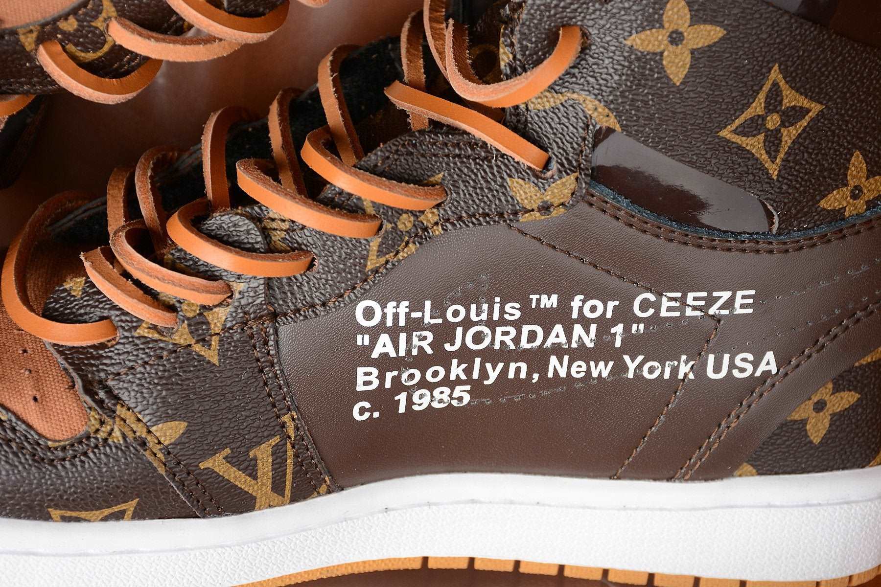 OFF-LOUIS LV Custom Sneakers Air Jordan 1