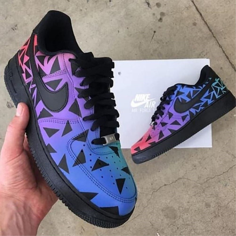 Black Triangle Custom Sneakers Air Force 1