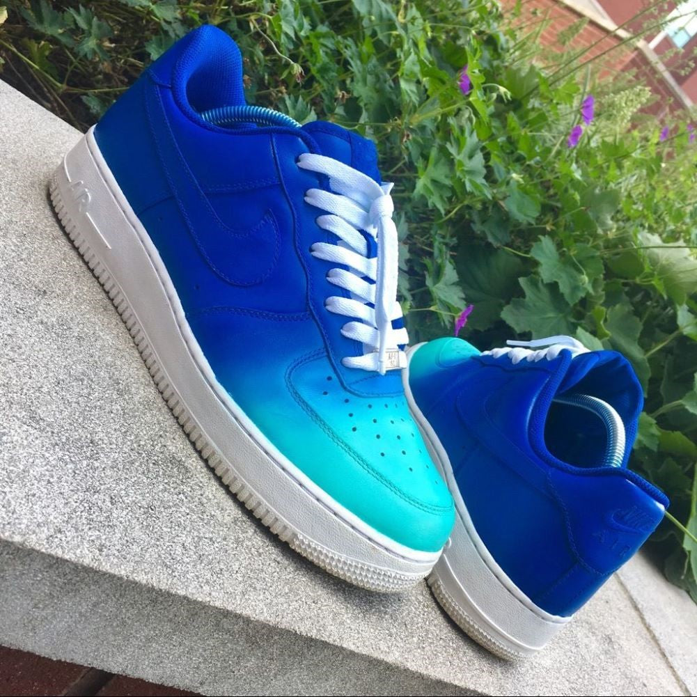 Blue Gradient Custom Sneakers Air Force 1