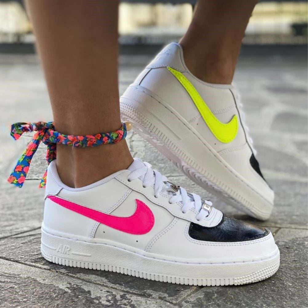 Tricolor Smooth Custom Sneakers Air Force 1