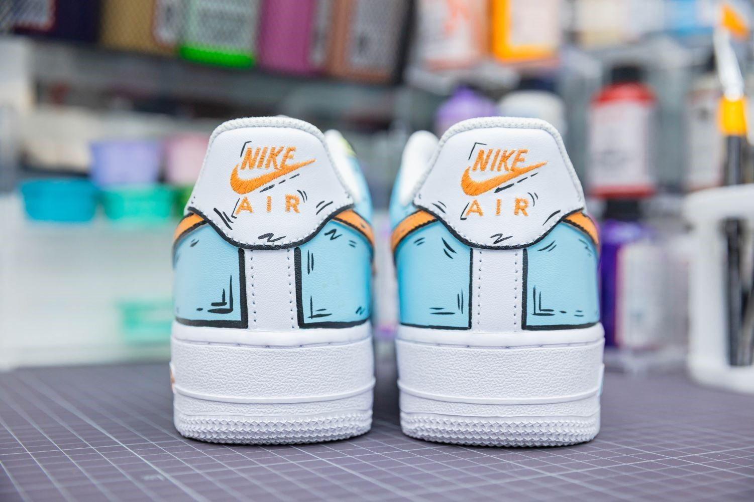 Tricolor Cartoon Doodle Custom Sneakers Air Force 1