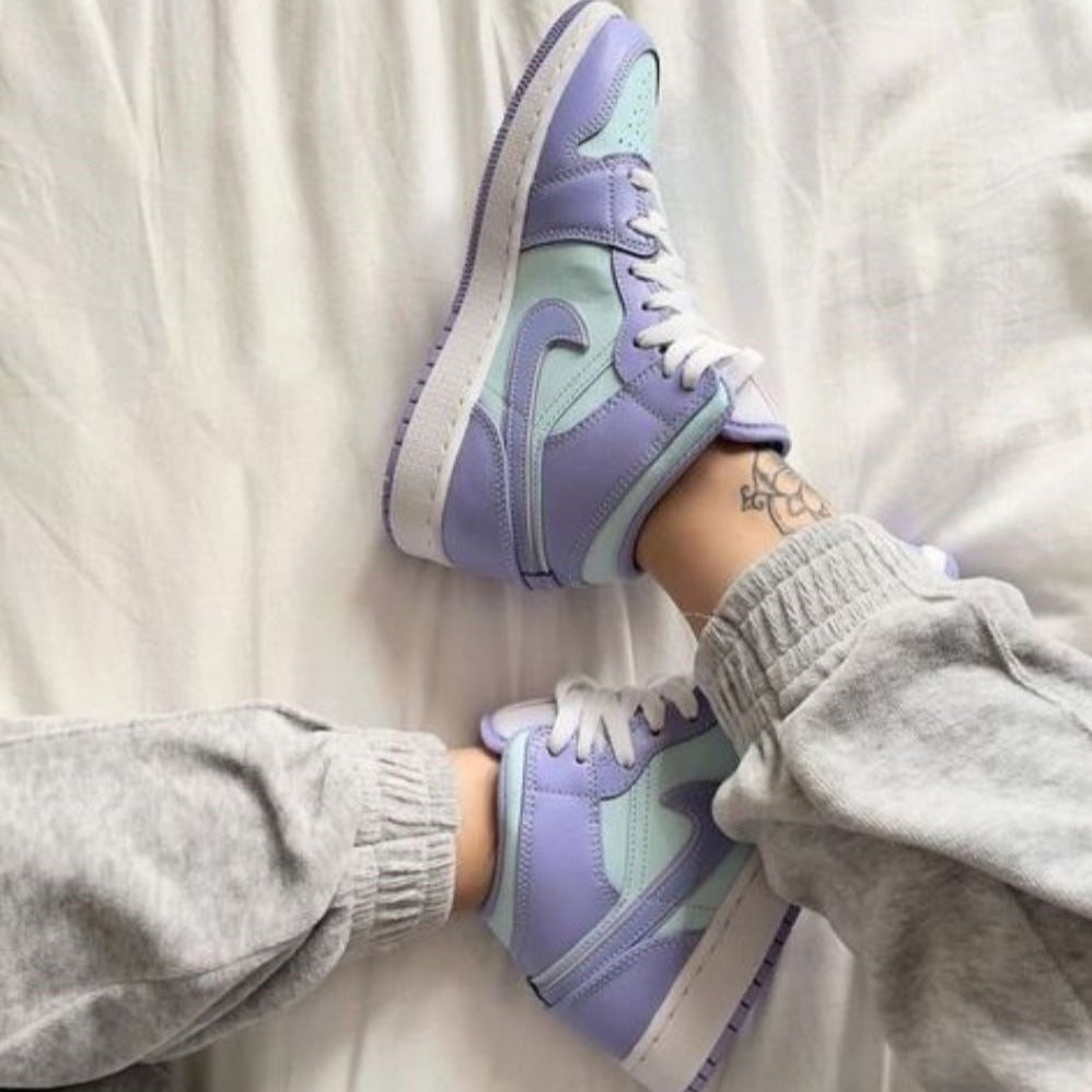 Blue Purple Sneakers Custom Air Jordan 1