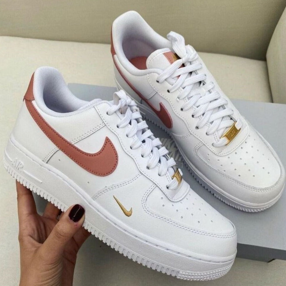 Golden Red Sneakers Custom Air Force 1