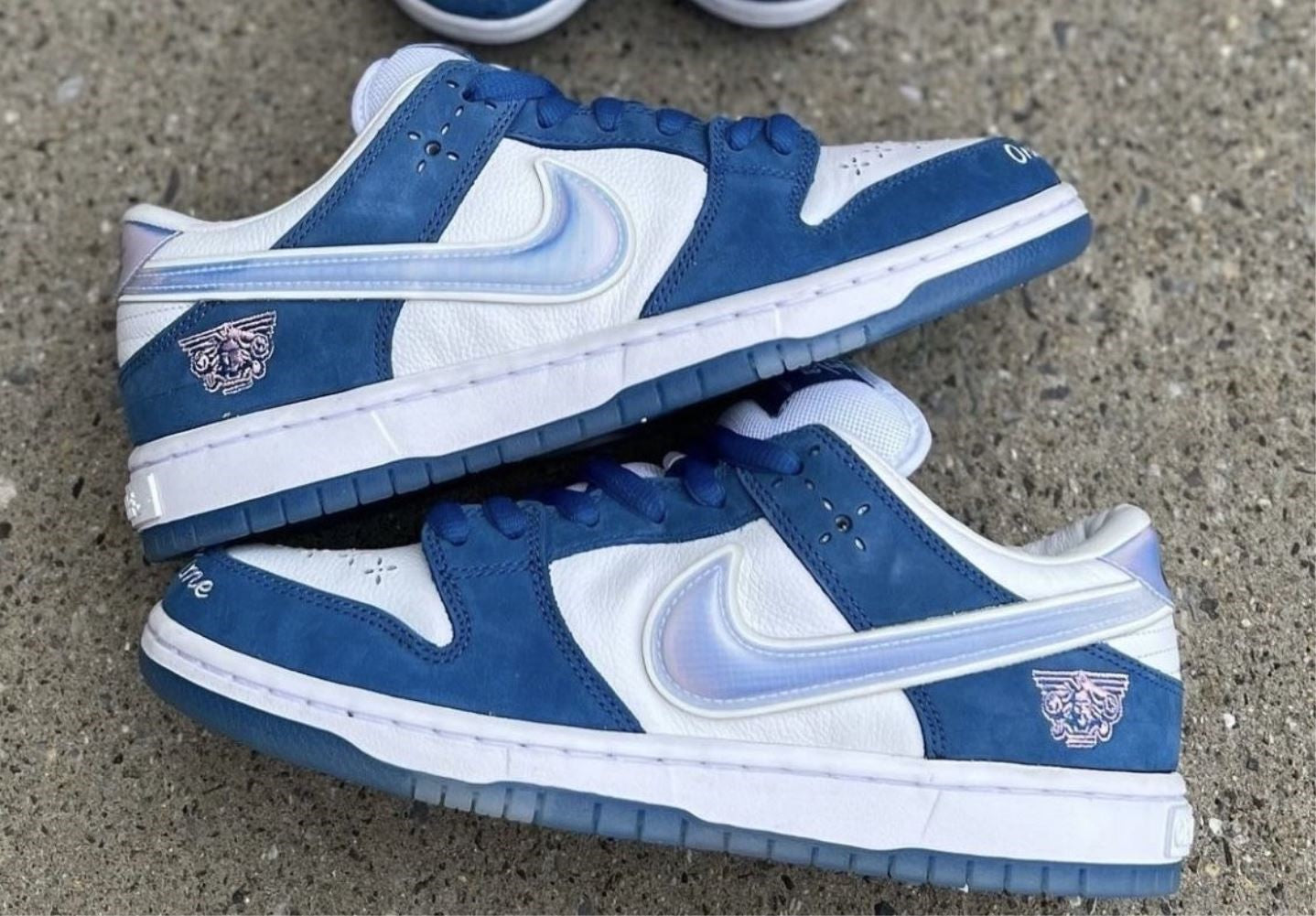 Blue Reflective Custom Sneakers Dunk