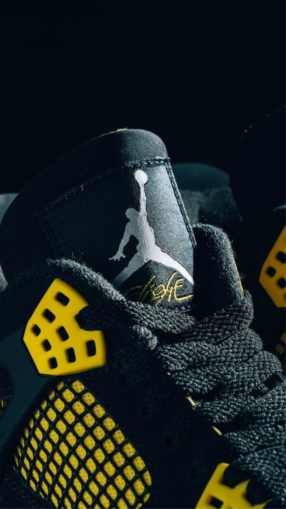 Thunder Yellow Custom Sneakers Air Jordan 4