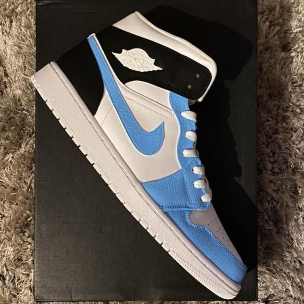 Blue Black Custom Sneakers Air Jordan 1